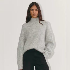 Everlane Cloud Oversized Turtleneck - heather gray xs